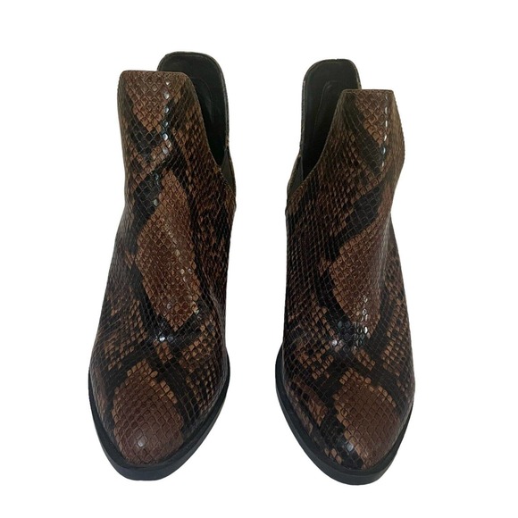 Steve Madden Levile Ankle Boots Snake Print Faux Leather - Picture 1 of 9